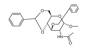 methyl 2-acetamido-3-O-benzyl-4,6-O-benzylidene-2-deoxy-α-D-glucopyranoside Structure