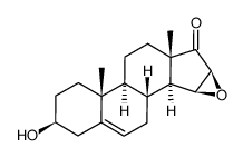15β,16β-epoxy-3β-hydroxyandrost-5-en-17-one结构式