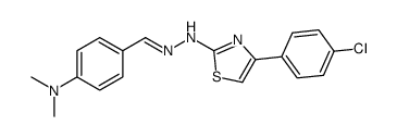 4-(4-chlorophenyl)-N-[[4-(dimethylamino)phenyl]methylideneamino]-1,3-thiazol-2-amine结构式