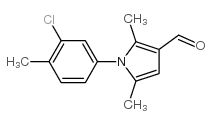 1-(3-CHLORO-4-METHYLPHENYL)-2,5-DIMETHYL-1H-PYRROLE-3-CARBALDEHYDE结构式