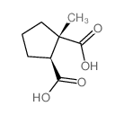 1,2-Cyclopentanedicarboxylicacid, 1-methyl-, trans- (8CI) structure