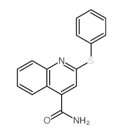 2-phenylsulfanylquinoline-4-carboxamide Structure
