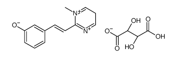 (E)-1,4,5,6-tetrahydro-2-[2-(3-hydroxyphenyl)vinyl]-1-methylpyrimidine-1,3-diylium [R-(R*,R*)]-tartrate Structure