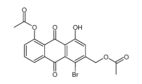 8-Acetoxy-3-(acetoxymethyl)-4-bromo-1-hydroxy-9,10-anthraquinone Structure