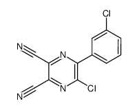 5-chloro-6-(3-chloro-phenyl)-pyrazine-2,3-dicarbonitrile Structure