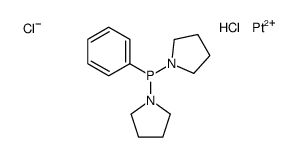 dichloroplatinum,phenyl(dipyrrolidin-1-yl)phosphanium Structure