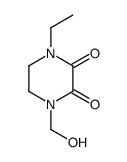 2,3-Piperazinedione,1-ethyl-4-(hydroxymethyl)-(9CI) structure