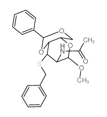 N-(2-benzylsulfanyl-4-methoxy-9-phenyl-5,8,10-trioxabicyclo[4.4.0]dec-3-yl)acetamide结构式