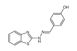 4-hydroxy-benzaldehyde benzothiazol-2-yl-hydrazone结构式