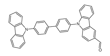 9-(4'-(9H-carbazol-9-yl)biphenyl-4-yl)-9H-carbazole-3-carbaldehyde Structure