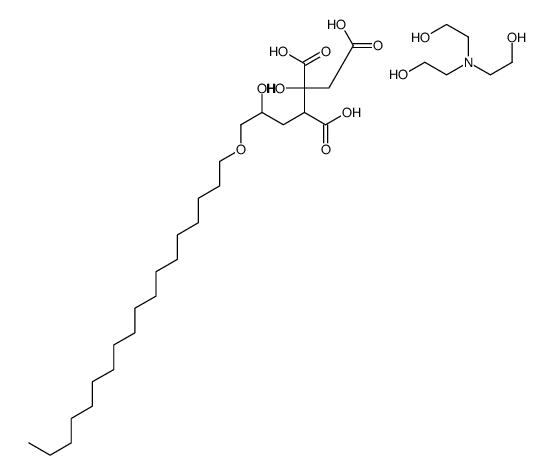 2-[bis(2-hydroxyethyl)amino]ethanol,2,5-dihydroxy-6-octadecoxyhexane-1,2,3-tricarboxylic acid Structure