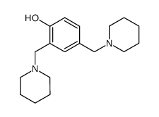 2,4-di(N-piperidinylmethyl)phenol结构式