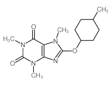 8-[(cis-4-Methylcyclohexyl)oxy]caffeine结构式