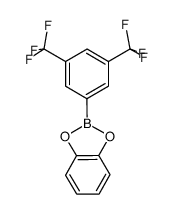 2-(3,5-bis(trifluoromethyl)phenyl)benzo[d][1,3,2]dioxaborole Structure