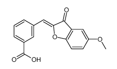 3-[(Z)-(5-methoxy-3-oxo-1-benzofuran-2-ylidene)methyl]benzoic acid结构式