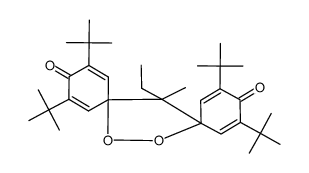 2,4,10,12-tetra-t-butyl-7-ethyl-7-methyl-14,15-dioxadispiro[5,1,5,2]pentadeca-1,4,9,12-tetraene-3,11-dione Structure