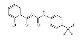 2-chloro-N-[[4-(trifluoromethyl)phenyl]carbamoyl]benzamide Structure