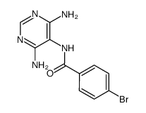 4,6-diamino-5-[(4-bromobenzoyl)amino]pyrimidine结构式