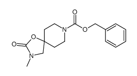 3-methyl-8-(carbobenzyloxy)-1-oxa-3,8-diazaspiro[4.5]decan-2-one结构式