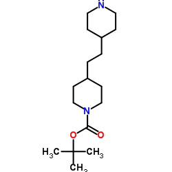 2-Methyl-2-propanyl 4-[2-(4-piperidinyl)ethyl]-1-piperidinecarboxylate structure