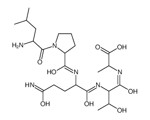 (2S)-2-[[(2S,3R)-2-[[(2S)-5-amino-2-[[(2S)-1-[(2S)-2-amino-4-methylpentanoyl]pyrrolidine-2-carbonyl]amino]-5-oxopentanoyl]amino]-3-hydroxybutanoyl]amino]propanoic acid Structure