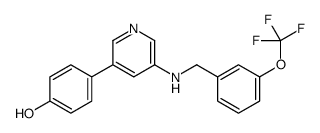 4-[5-[[3-(trifluoromethoxy)phenyl]methylamino]pyridin-3-yl]phenol Structure