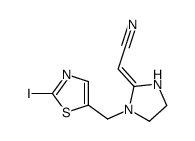 2-[1-[(2-iodo-1,3-thiazol-5-yl)methyl]imidazolidin-2-ylidene]acetonitrile Structure