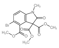 trimethyl 5-bromo-1-methyl-2-oxoindole-3,3,4-tricarboxylate Structure