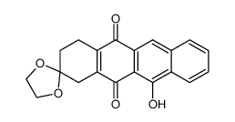 2,2-ethylenedioxy-11-hydroxy-1,2,3,4-tetrahydro-5,12-naphthacenequinone Structure