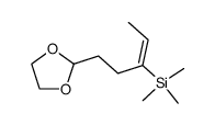 (E)-[1-[3-(ethylenedioxy)-1-propyl]-1-propenyl]trimethylsilane Structure