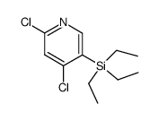 2,4-dichloro-5-(triethylsilyl)pyridine结构式