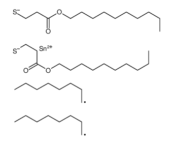 decyl 3-[(3-decoxy-3-oxopropyl)sulfanyl-dioctylstannyl]sulfanylpropanoate结构式