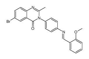 6-Bromo-3-(4-{[1-(2-methoxy-phenyl)-meth-(E)-ylidene]-amino}-phenyl)-2-methyl-3H-quinazolin-4-one Structure