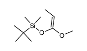 (Z)-Dimethyl(1,1-dimethylethyl)[(1-methoxy-1-propenyl)oxy]silane结构式