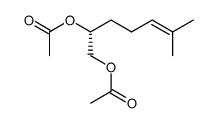 (R)-6-methylhept-5-ene-1,2-diyl diacetate结构式