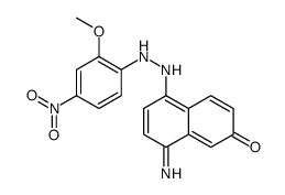 8-imino-5-[2-(2-methoxy-4-nitrophenyl)hydrazinyl]naphthalen-2-one Structure