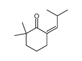 (Z)-2,2-dimethyl-6-(2-methylpropylidene)cyclohexan-1-one结构式