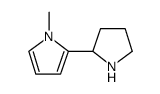 1H-Pyrrole, 1-methyl-2-(2-pyrrolidinyl) Structure