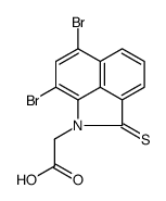 2-(6,8-dibromo-2-sulfanylidenebenzo[cd]indol-1-yl)acetic acid结构式