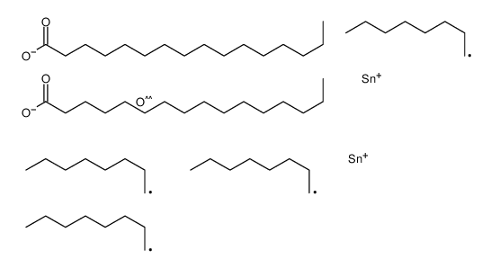 1,1,3,3-tetraoctyl-1,3-bis[(1-oxohexadecyl)oxy]distannoxane Structure