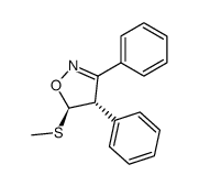 (4S,5R)-5-(methylthio)-3,4-diphenyl-4,5-dihydroisoxazole结构式