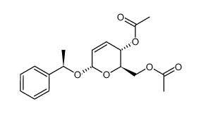(2R,3S,6S)-2-[(acetyloxy)methyl]-6-[(1R)-1-phenylethoxy]-3,6-dihydro-2H-pyran-3-yl acetate结构式