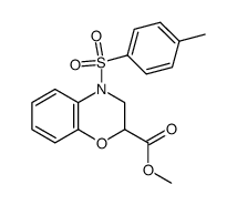 3,4-dihydro-4-tosyl-2H-1,4-benzoxazin-2-carbonsaeuremethylester结构式