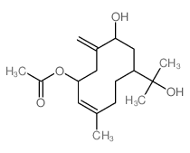 [(2Z)-8-hydroxy-6-(2-hydroxypropan-2-yl)-3-methyl-9-methylidene-1-cyclodec-2-enyl] acetate structure