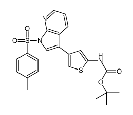 2-Methyl-2-propanyl (4-{1-[(4-methylphenyl)sulfonyl]-1H-pyrrolo[2 ,3-b]pyridin-3-yl}-2-thienyl)carbamate Structure