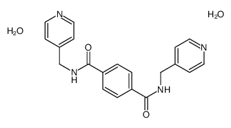 1-N,4-N-bis(pyridin-4-ylmethyl)benzene-1,4-dicarboxamide,dihydrate Structure