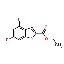 4,6-二氟-1H-吲哚-2-羧酸乙酯结构式