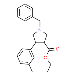 ethyl (trans)-1-benzyl-4-(m-tolyl)pyrrolidine-3-carboxylate structure