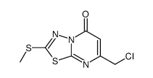 7-(chloromethyl)-2-(methylthio)-5H-[1,3,4]thiadiazolo[3,2-a]pyrimidin-5-one(SALTDATA: FREE)结构式