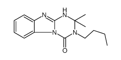 3-butyl-2,2-dimethyl-10H-[1,3,5]triazino[1,2-a]benzimidazol-4-one结构式